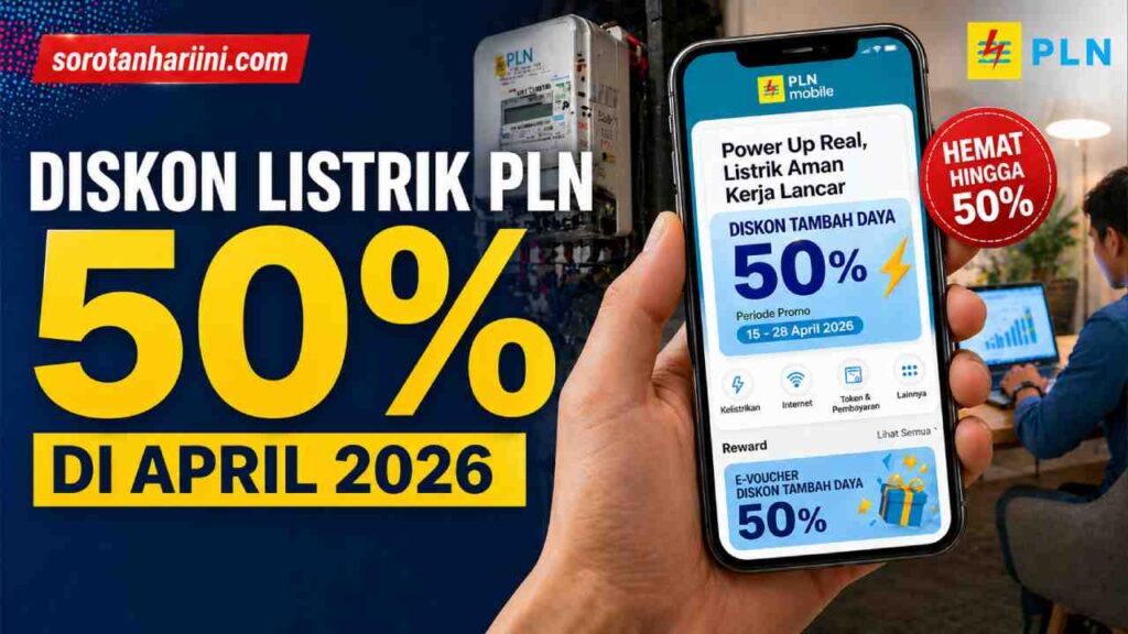 Diskon Listrik PLN April 2026, Kesempatan Hemat 50 Persen untuk Tambah Daya