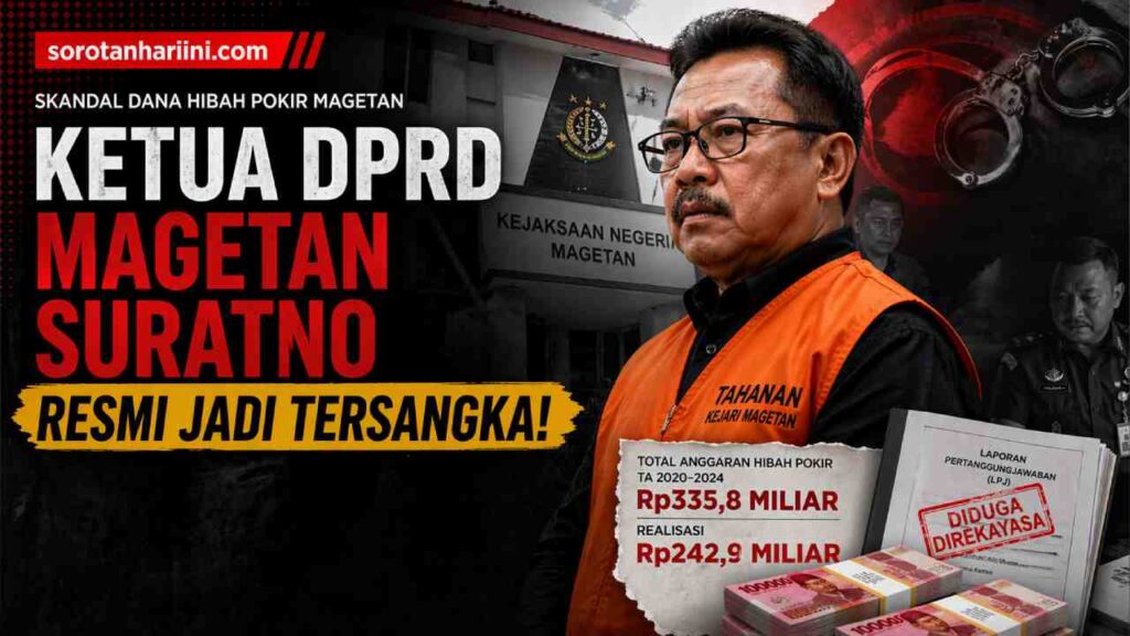 Ketua DPRD Magetan Suratno Jadi Tersangka Korupsi, Skandal Dana Hibah Rp242 Miliar