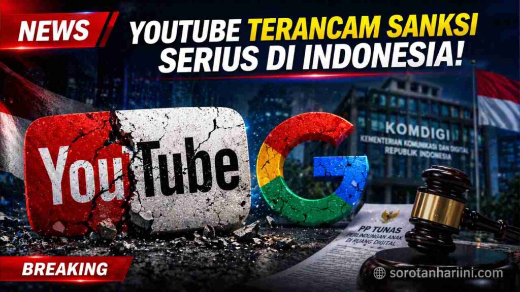YouTube Terancam Sanksi Serius di Indonesia, Pemerintah Siapkan Langkah Tegas Soal Perlindungan Anak
