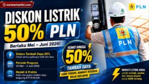 Diskon Listrik PLN 50% Mei–Juni 2026, Cara Klaim & Harga Daya Baru