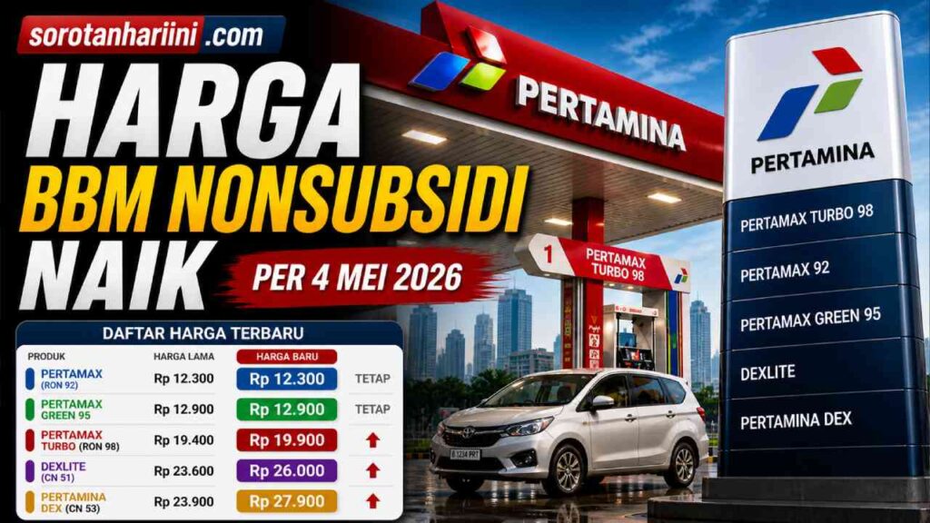 Harga BBM Nonsubsidi Naik 4 Mei 2026, Ini Daftar Lengkap Terbarunya