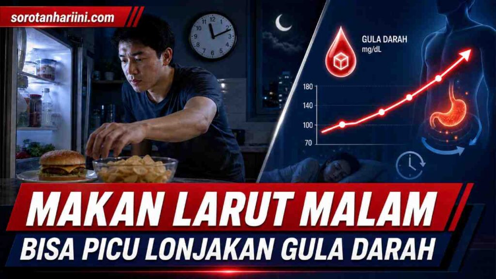 Kebiasaan Makan Larut Malam Bisa Picu Lonjakan Gula Darah