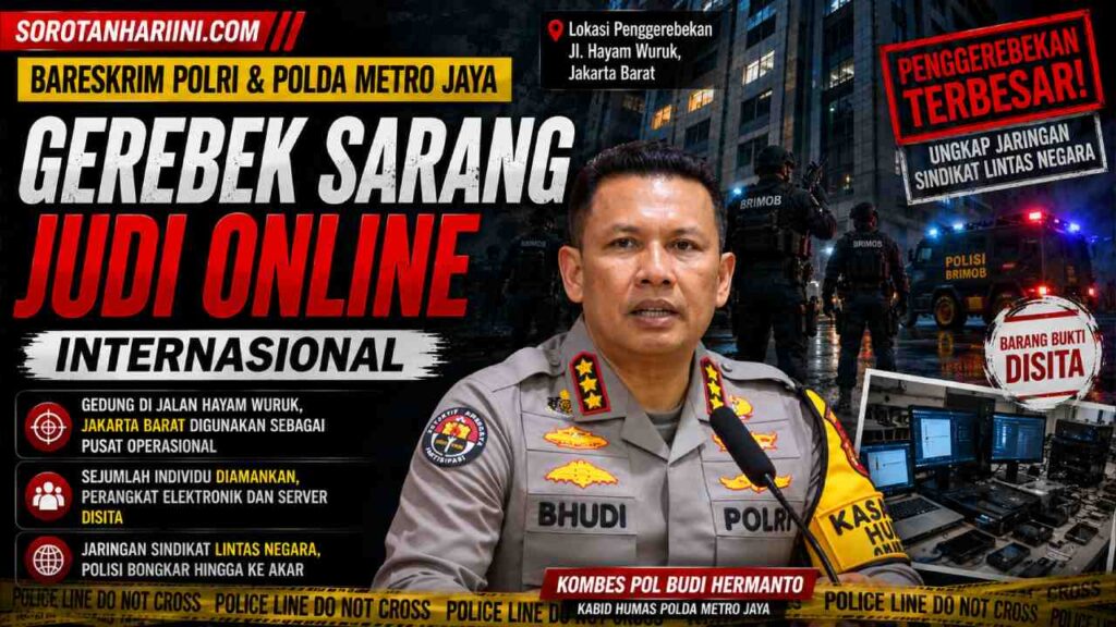 Kombes Pol Budi Hermanto Ungkap Penggerebekan Sarang Judi Online Internasional di Jakarta Barat