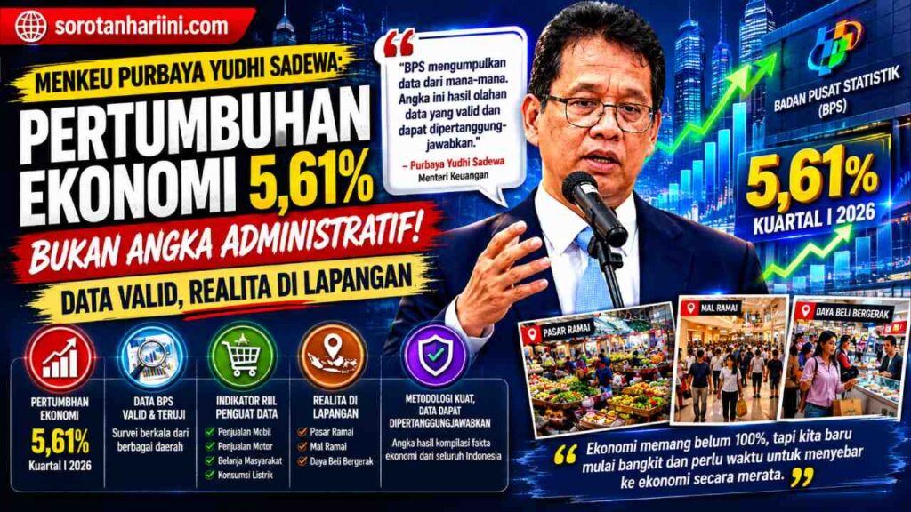 Menkeu Purbaya, Tegaskan Pertumbuhan Ekonomi Indonesia 5,61%