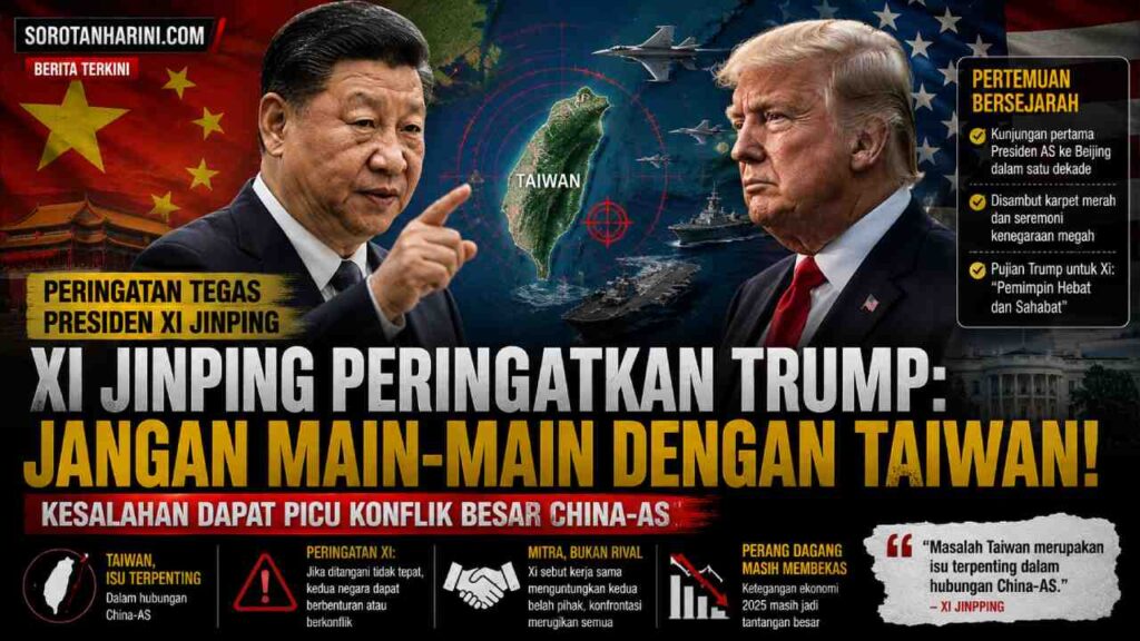 Presiden China Xi Jinping Peringatkan Trump soal Taiwan, Hubungan AS-China Kembali Memanas