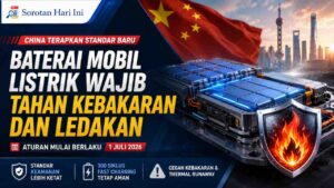 China Wajibkan Baterai Mobil Listrik Tahan Kebakaran dan Ledakan