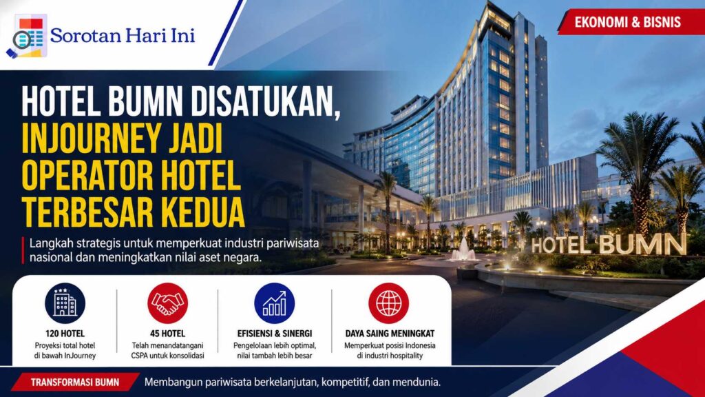 Hotel BUMN Disatukan, InJourney Jadi Operator Hotel Terbesar Kedua