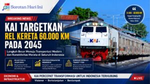 KAI Targetkan Jaringan Rel Kereta Tembus 60.000 Km