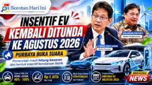 Purbaya Buka Suara, Insentif Kendaraan Listrik Kembali Ditunda hingga Agustus 2026
