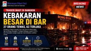Kebakaran Besar Bar di Bangkok Thailand, 27 Orang Tewas dan 63 Terluka