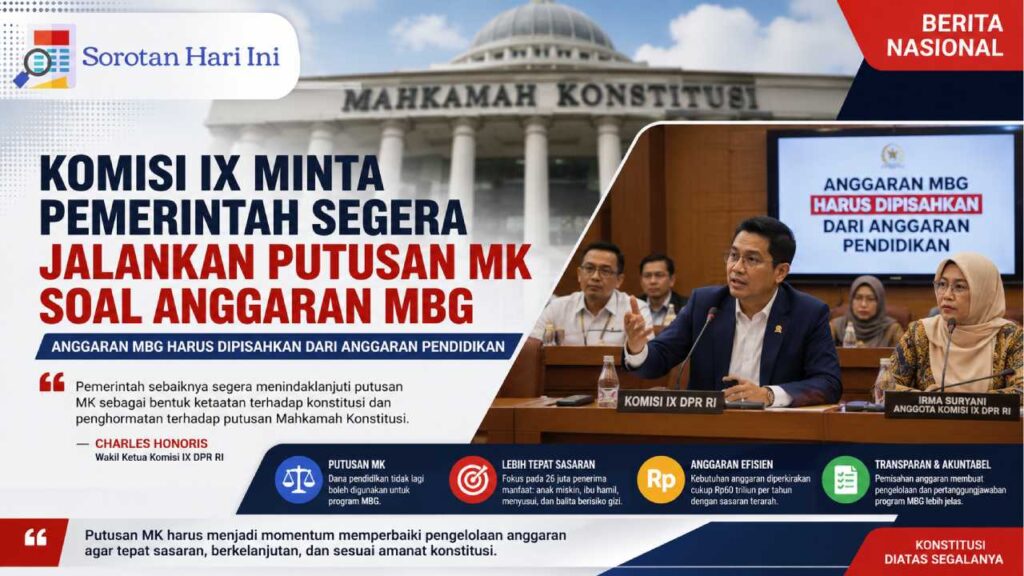 Komisi IX Dorong Pemerintah Segera Jalankan Putusan MK soal Anggaran MBG