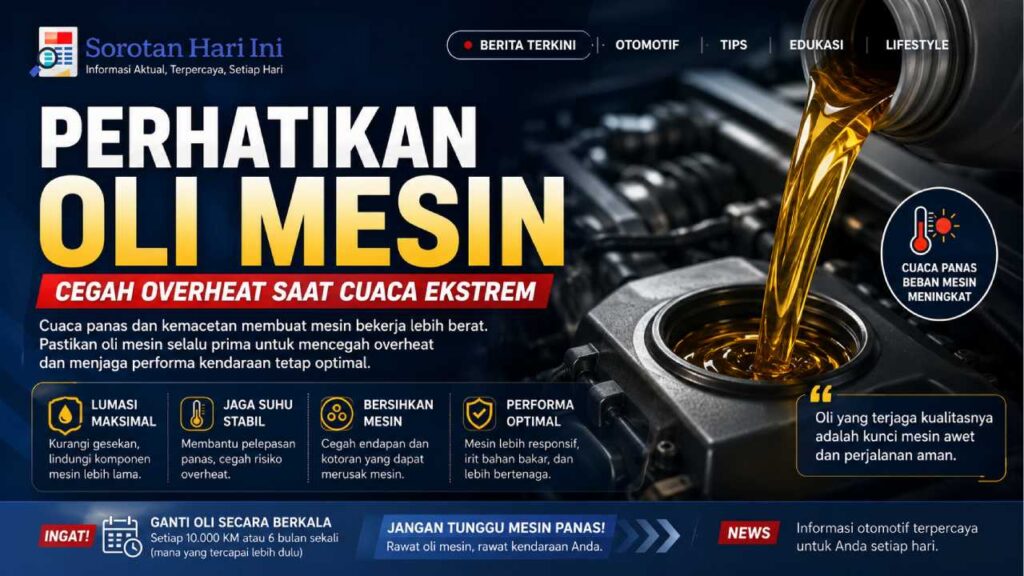 Perhatikan Oli Mesin untuk Mencegah Overheat Saat Menghadapi Cuaca Ekstrem