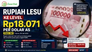 Rupiah Lesu ke Level Rp18.071 per Dolar AS Pagi Ini, Apa Penyebabnya?
