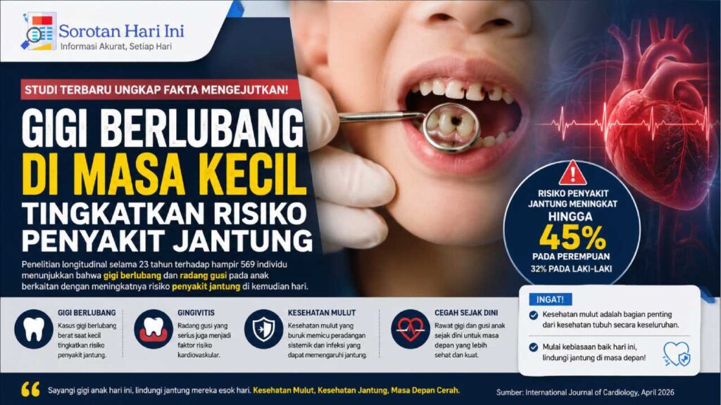 Studi: Gigi Berlubang di Masa Kecil Tingkatkan Risiko Penyakit Jantung