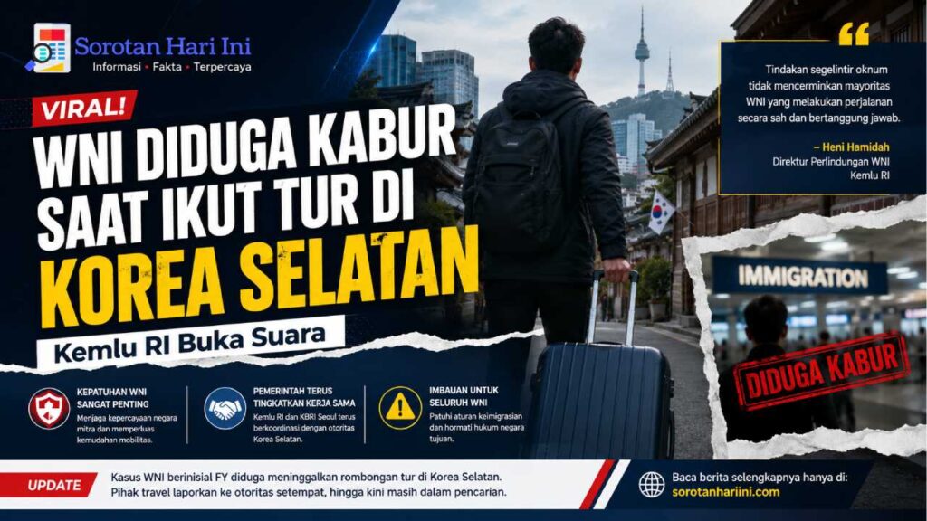 Viral WNI Diduga Kabur Saat Ikut Tur di Korea Selatan, Kemlu RI Buka Suara
