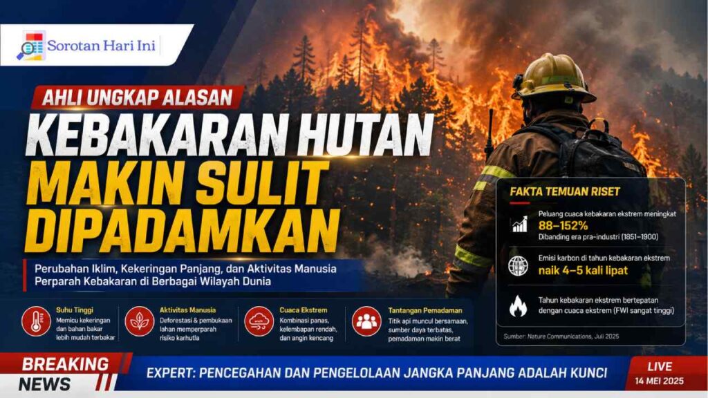 Ahli Ungkap Alasan Kebakaran Hutan Makin Sulit Dipadamkan