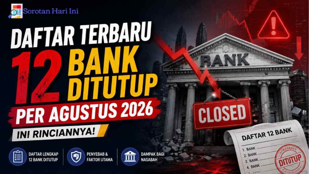 Daftar Terbaru 12 Bank Ditutup per Agustus 2026, Ini Rinciannya