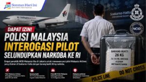 Dapat Izin, Polisi Malaysia Interogasi Pilot Terkait Penyelundupan Narkoba ke RI