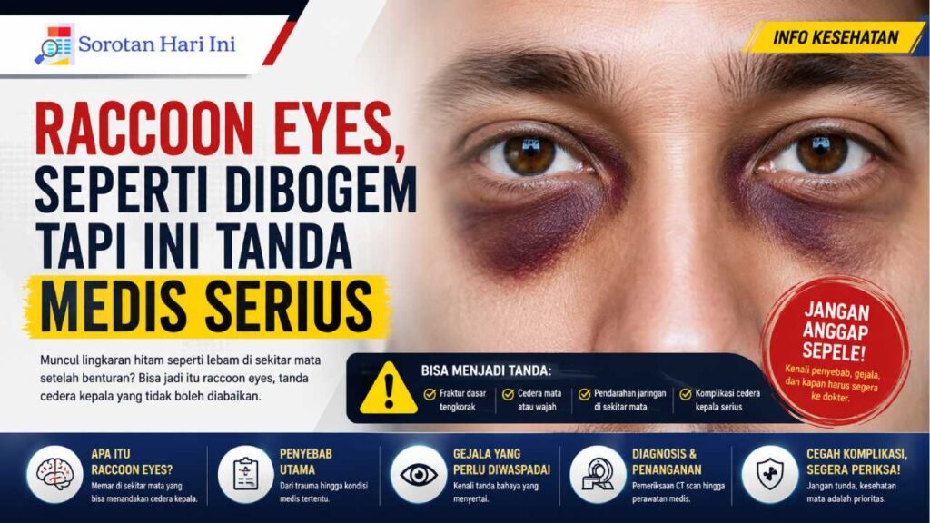 Kenali Raccoon Eyes, Seperti Dibogem tapi Ini Tanda Medis Serius