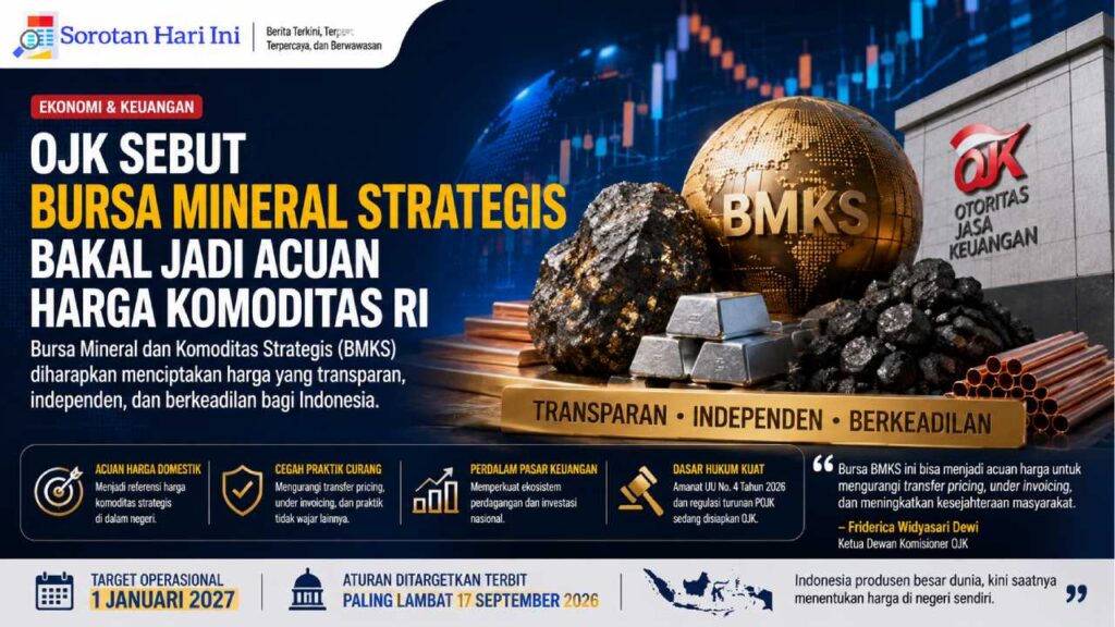 OJK Sebut Bursa Mineral Strategis Bakal Jadi Acuan Harga Komoditas RI