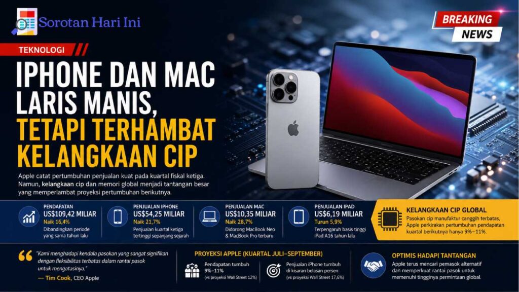 iPhone dan Mac Laris Manis, tetapi Terhambat Kelangkaan Cip
