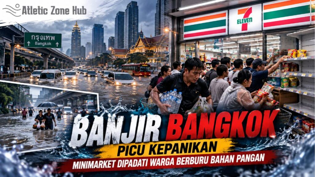 Banjir Bangkok Picu Kepanikan, Minimarket Dipadati Warga Berburu Bahan Pangan