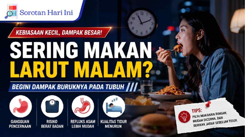Sering Makan Larut Malam? Begini Dampak Buruknya pada Tubuh