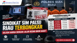 Sindikat SIM Palsu Riau Terbongkar, Selisih Harga dengan Jalur Resmi Bikin Kaget