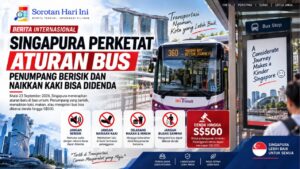 Singapura Perketat Aturan Bus, Penumpang Berisik dan Naikkan Kaki Bisa Didenda
