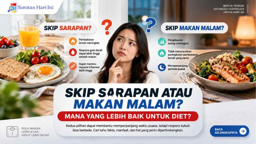 Skip Sarapan atau Makan Malam, Mana yang Lebih Baik untuk Diet?