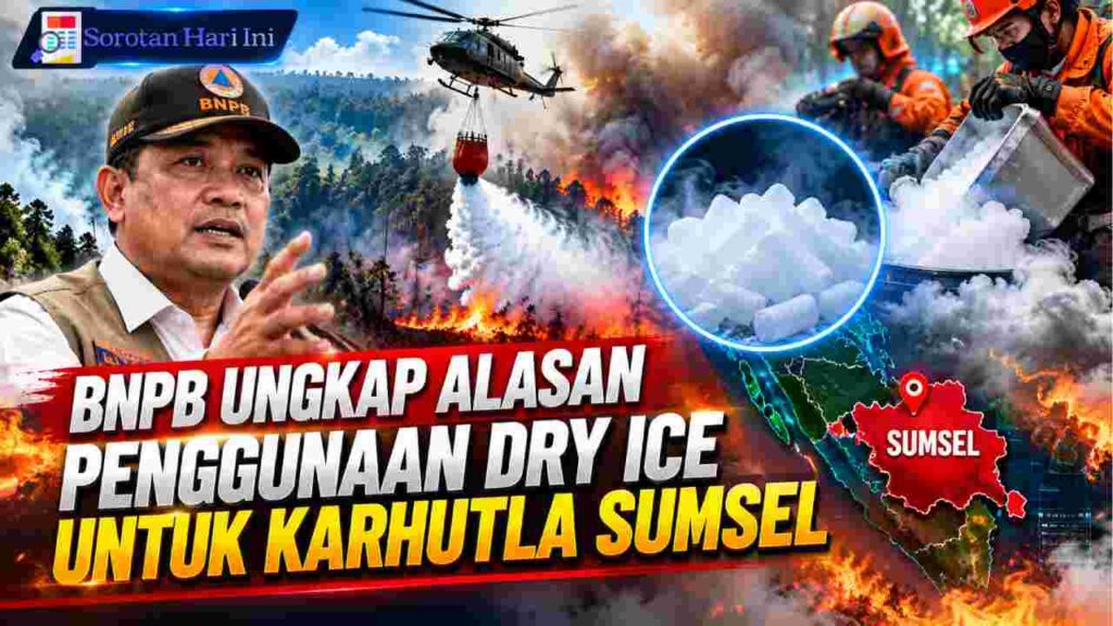 BNPB Ungkap Alasan Penggunaan Dry Ice untuk Karhutla Sumsel