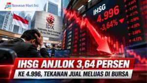 IHSG Anjlok 3,64 Persen ke 4.996, Tekanan Jual Meluas di Bursa