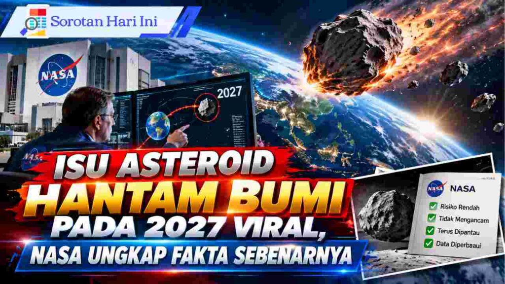 Isu Asteroid Hantam Bumi pada 2027 Viral, NASA Ungkap Fakta Sebenarnya