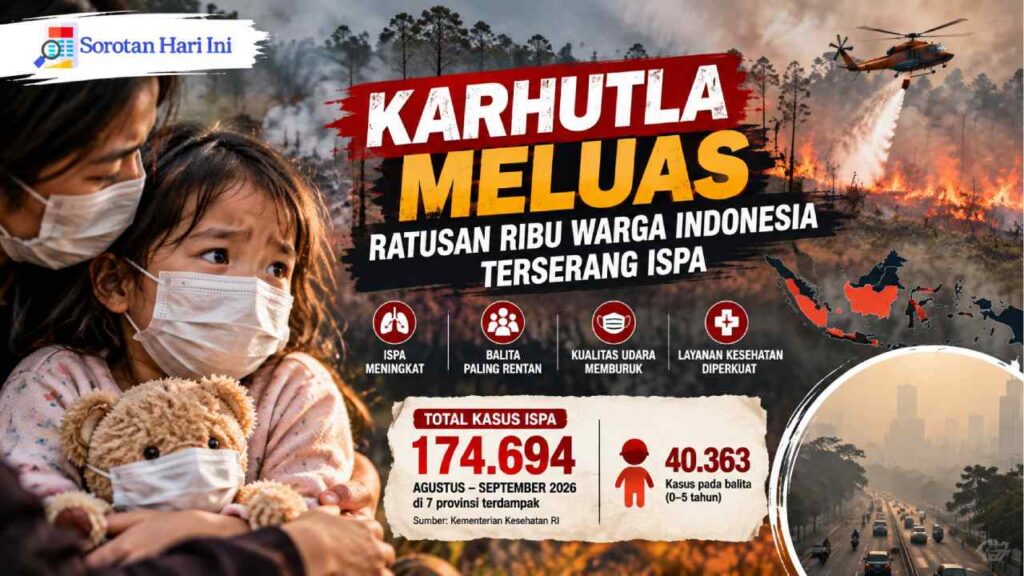 Karhutla Meluas, Ratusan Ribu Warga Indonesia Terserang ISPA