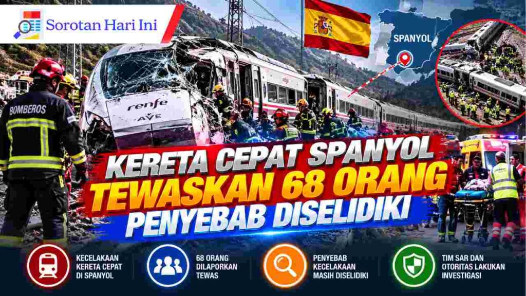 Kereta Cepat Spanyol Tewaskan 68 Orang, Penyebab Diselidiki