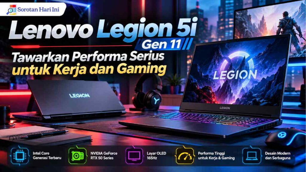 Lenovo Legion 5i Gen 11 Tawarkan Performa Serius untuk Kerja dan Gaming
