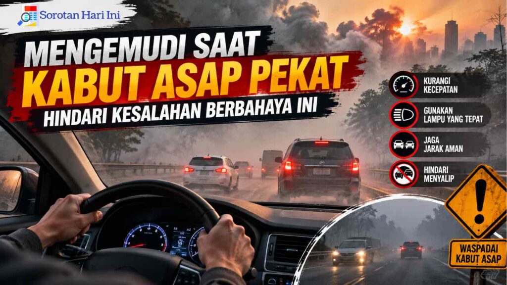Mengemudi Saat Kabut Asap Pekat, Hindari Kesalahan Berbahaya Ini